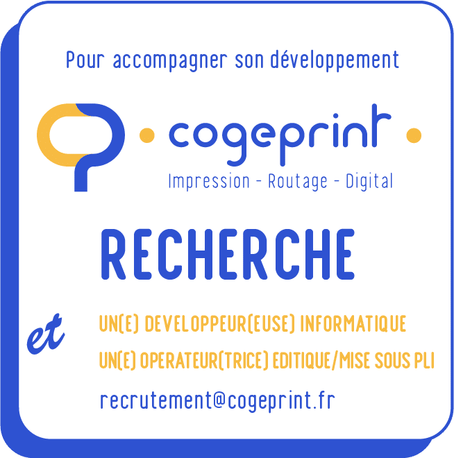 COGEPRINT recrute un développeur & un opérateur (H/F)