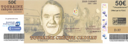 Couverture du carnet de chèques-cadeaux proposé par les Vitrines de Blois